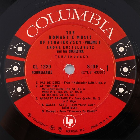 Andre Kostelanetz Romantic Music Of Tchaikovsky Vol. 1, Vinyl LP Record CL 1220 - Picture 9 of 16